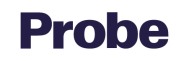 Probe logo in dark blue text