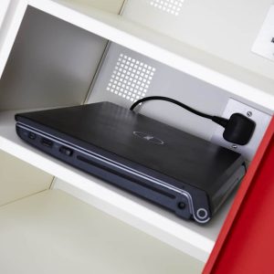 Probe Media Tower - Single Door, 10 Shelf Laptop Locker